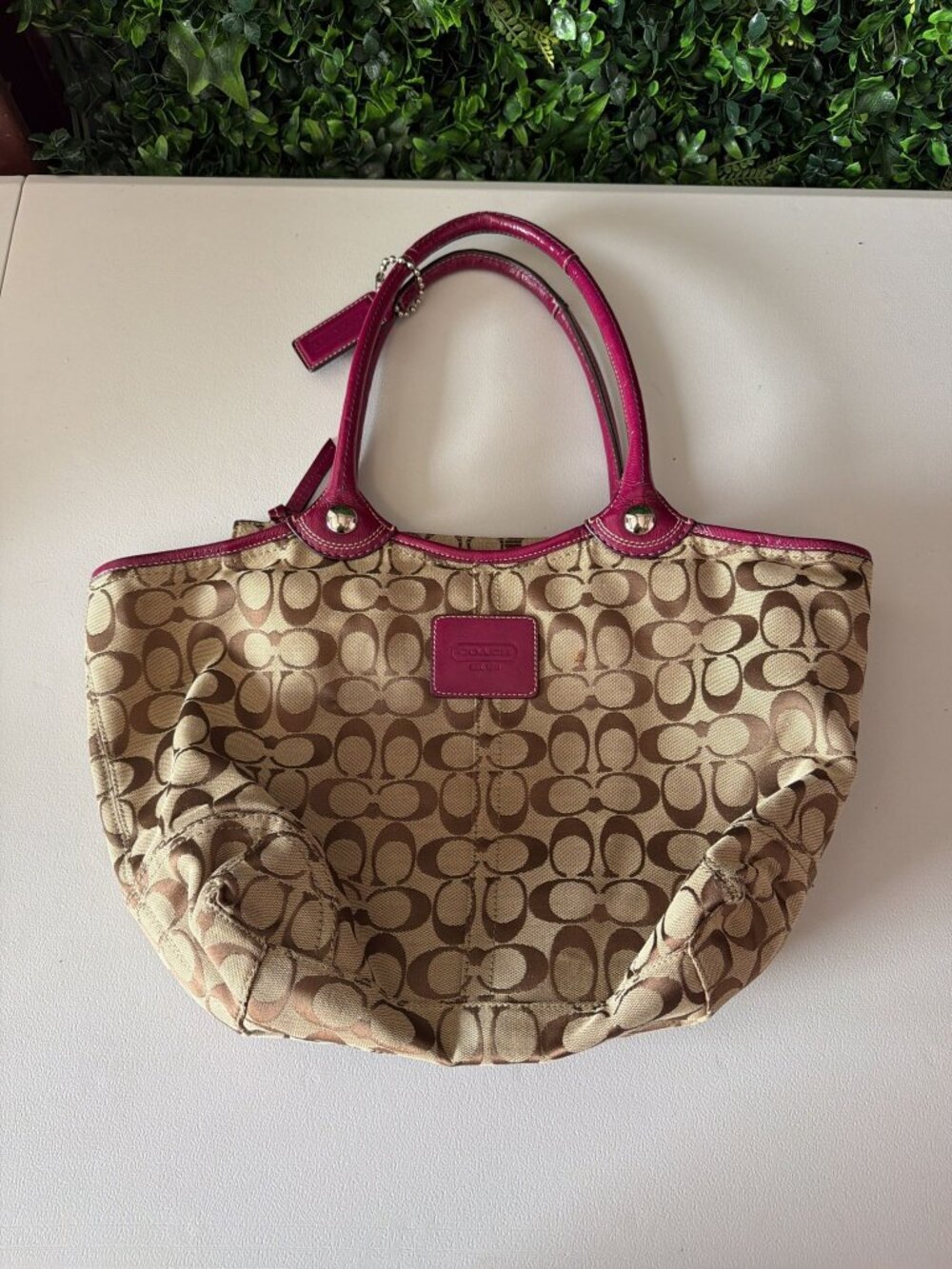 Coach Bag Khaki/tan signature
